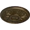 Ekena Millwork Edinburgh Ceiling Medallion (Fits Canopies up to 5 1/4"), Hand-Painted Brass, 18"OD x 1 3/4"P CM18EDBRS - alternate 3